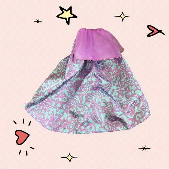 Lol Surprise doll OMG Bartz Fairytopia Dreamland Princess Pink Floral Paisley Ball Gown Skirt