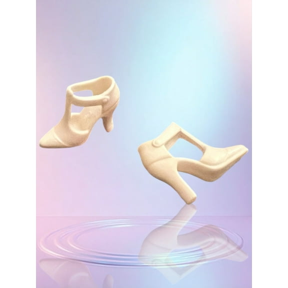 Lol Surprise doll OMG Bartz SQUISHY WHITE T-STRAP SHOES JAPAN 3417 Bridal Brocade (1971) NM