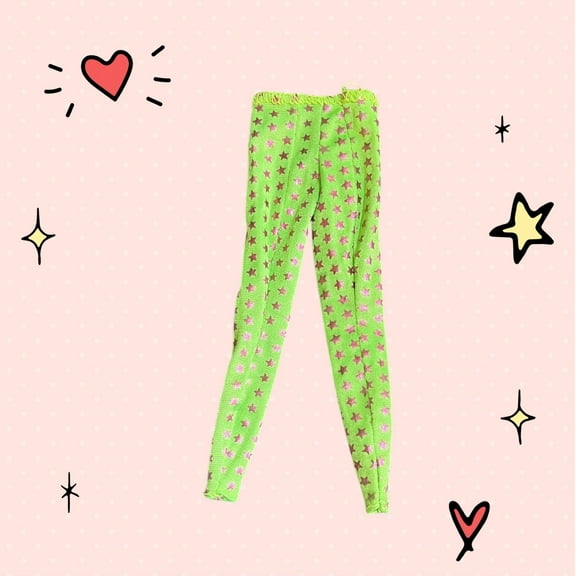 Lol Surprise doll OMG Bartz The Rockers Green Stars Leggings Real Dancing Diva Doll 1986 Pants Pink