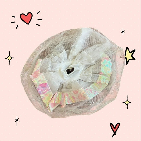 Lol Surprise doll OMG Bartz White Net Skirt Doll Clothing Glitter Shimmer Tutu Bridal Ribbon