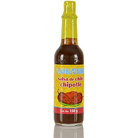 Lol-Tun Salsa de Chile Chipotle Hot Sauce - Bottle of 150 gr / 5 Fl Oz Natural, Non GMO, Plant-based, Gluten-free. Authentic Mexican Taste, an Unique Flavor Experience (2 Pack)