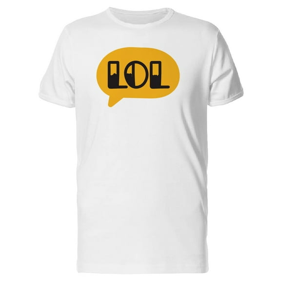 Lol With Funny Word Art T-Shirt Men -Image by Shutterstock, Male Medium