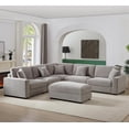 thumbnail image 1 of LolLov Furniture Polyester Modular Sectional Sofa Living Room Furniture Set, Light Gray, 1 of 7