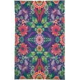 thumbnail image 1 of Lola Bright Tropical Wool Rug, Ultra Violet/Cherry Red, 5ft x 8ft Area Rug, 1 of 7