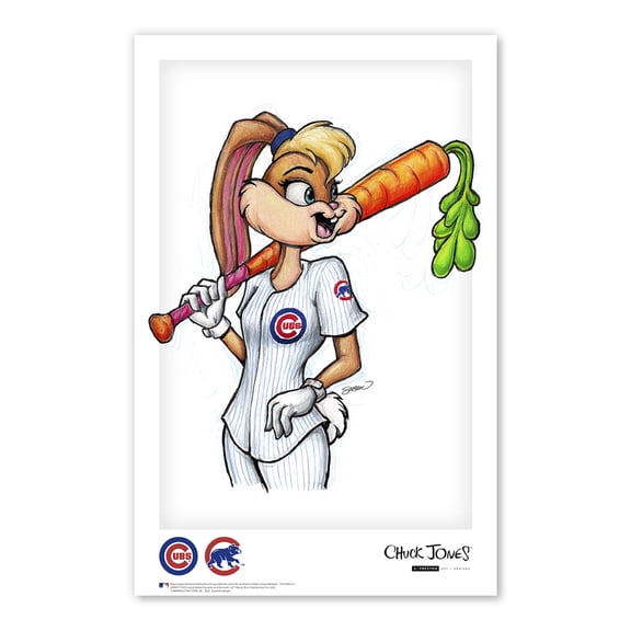 Lola Bunny Chicago Cubs 11" x 17" Looney Tunes Poster Print