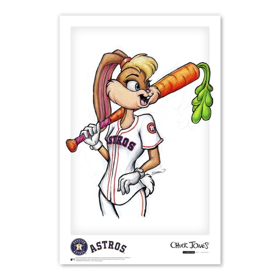 Lola Bunny Houston Astros 11" x 17" Looney Tunes Poster Print