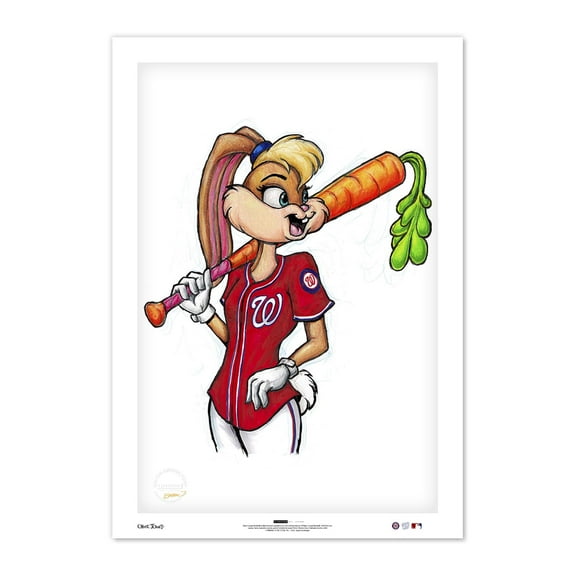 Lola Bunny Washington Nationals 14" x 20" Looney Tunes Limited Edition Fine Art Print