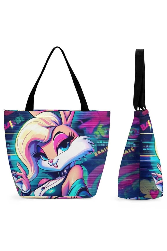 Lola Bunny Women's handbags shopping bags fun gift bags gym travel Halloween gifts One size