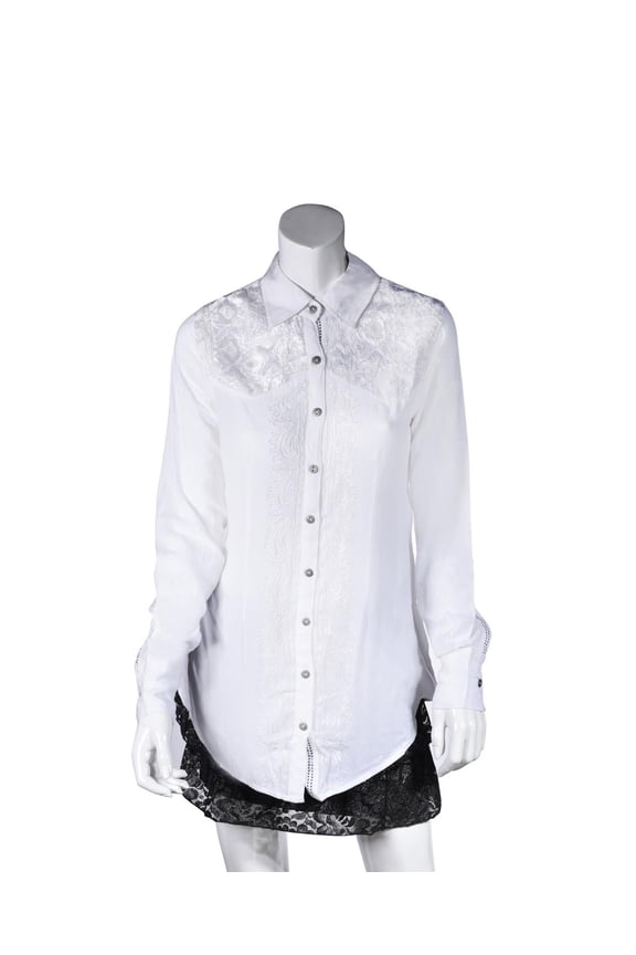 Long Sleeve White Top White L