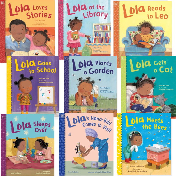 Lola Reads Complete Set: Lola at the Library; Lola Loves Stories; Lola Plants a Garden; Lola Gets a Cat; Lola Goes to School; Lola Reads to Leo; Lola Sleeps Over and More by Anna McQuinn (Paperbacks)