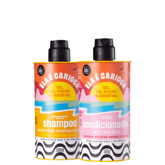 Lola from Rio - Linha Ela eh Carioca - Kit Shampoo e Condicionador Nutritivos (2 x 500 Gr) - (She is from Rio Collection - Set with Nourishing Shampoo and Conditioner (2 x Net 16.64 Oz))