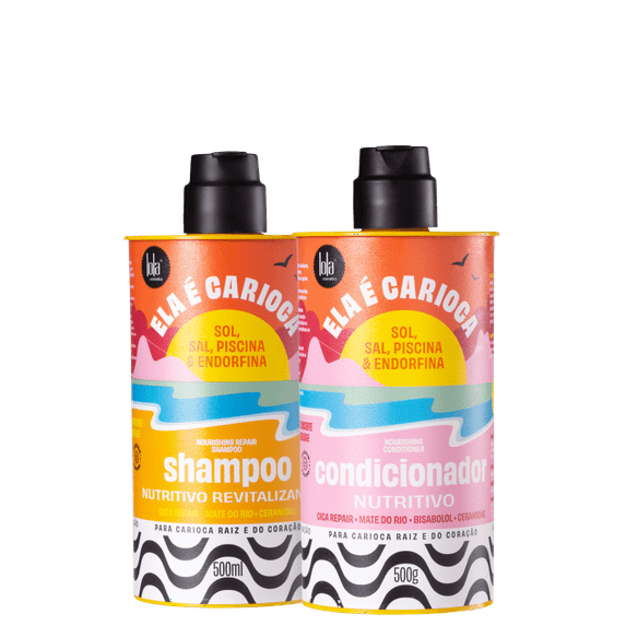 Lola from Rio - Linha Ela eh Carioca - Kit Shampoo e Condicionador Nutritivos (2 x 500 Gr) - (She is from Rio Collection - Set with Nourishing Shampoo and Conditioner (2 x Net 16.64 Oz))