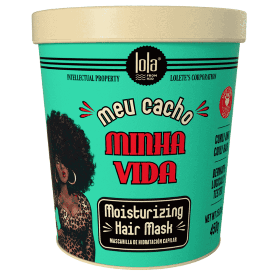 Lola From Rio Meu Cacho Minha Vida Moisturizing Hair Mask for Damaged Hair Treatment, 15.87 fl oz