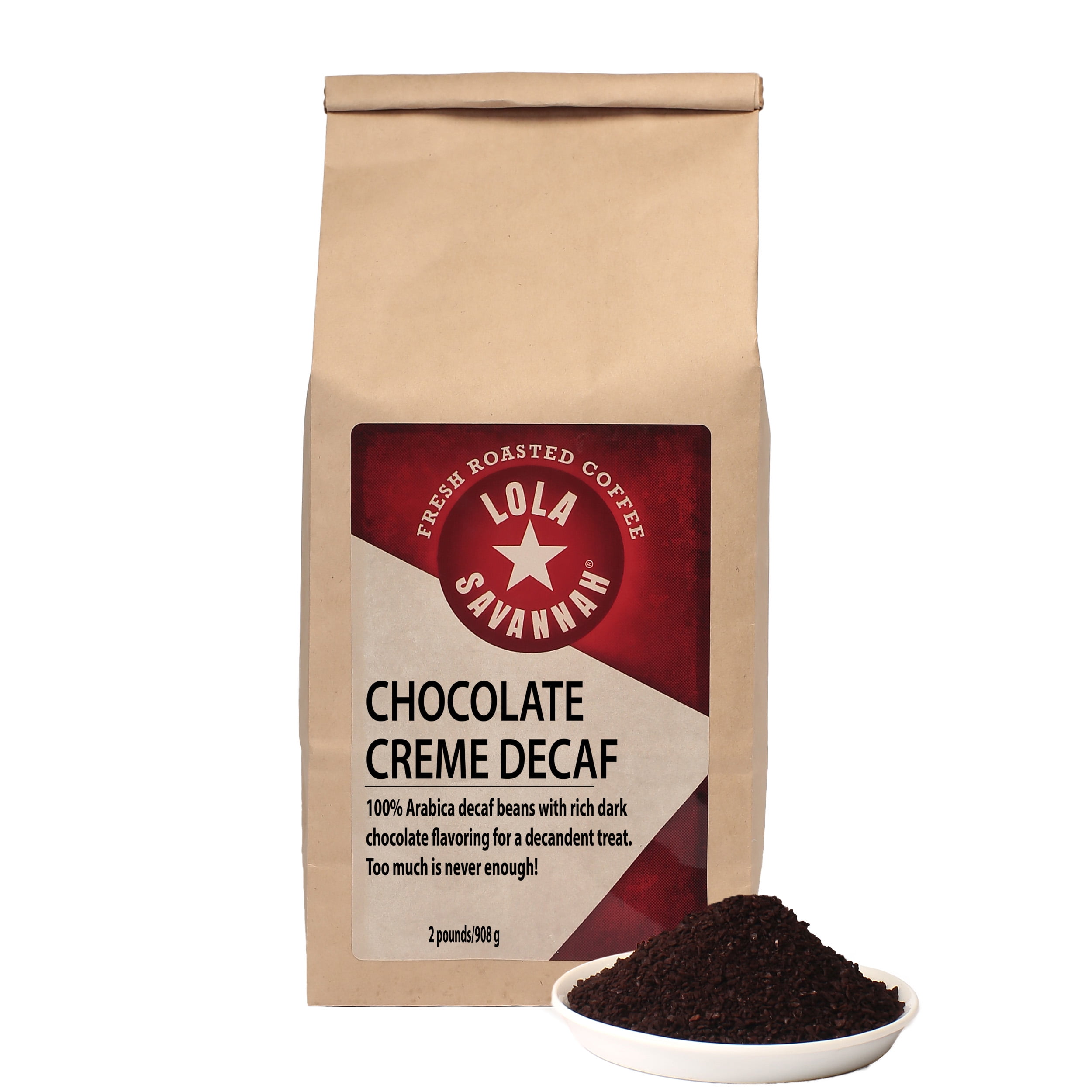 Lola Savannah Chocolate Creme Ground Coffee - Decaf 2lb Bag