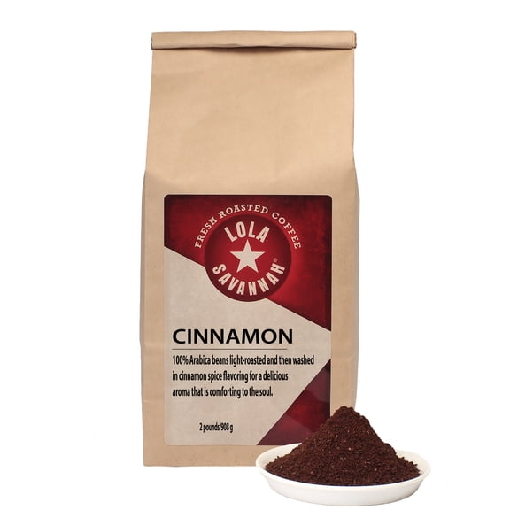 Lola Savannah Cinnamon Ground Coffee - Caffeinated 2lb Bag