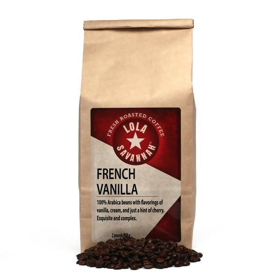 Lola Savannah French Vanilla Whole Bean Coffee - Caffeinated 2lb Bag