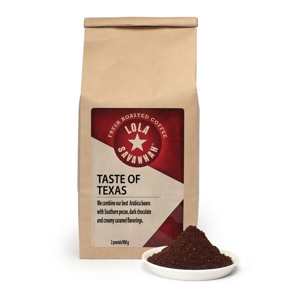 Lola Savannah Taste of Texas Ground Coffee - Caffeinated 2lb Bag