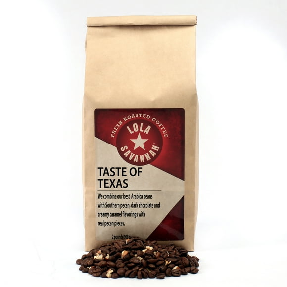 Lola Savannah Taste of Texas Whole Bean Coffee - Caffeinated 2lb Bag