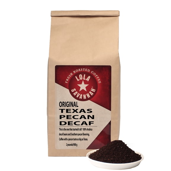 Lola Savannah Texas Pecan Ground Coffee - Decaf 2lb Bag