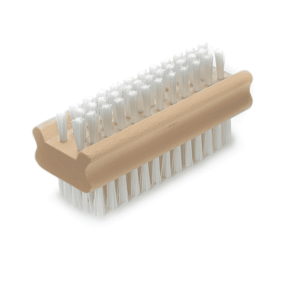 LOLA Hand & Nail Cleaning Brush, Dual-Sided - Soft & Stiff Sides, Solid Wood Block, - 1 Pack