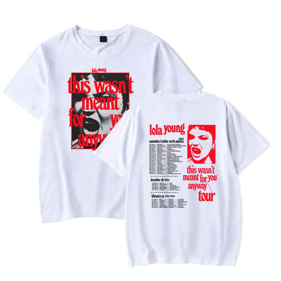 Lola Young 2024 Tour Merch T-Shirt Women Men Crewneck Short Sleeve Fashion Tee