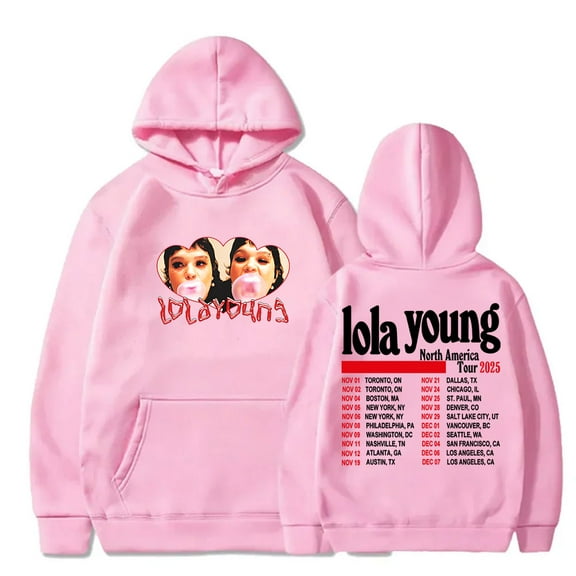 Lola Young 2025 Tour Hoodies HipHop Streetwear Women Men Long Sleeve Sweatshirts