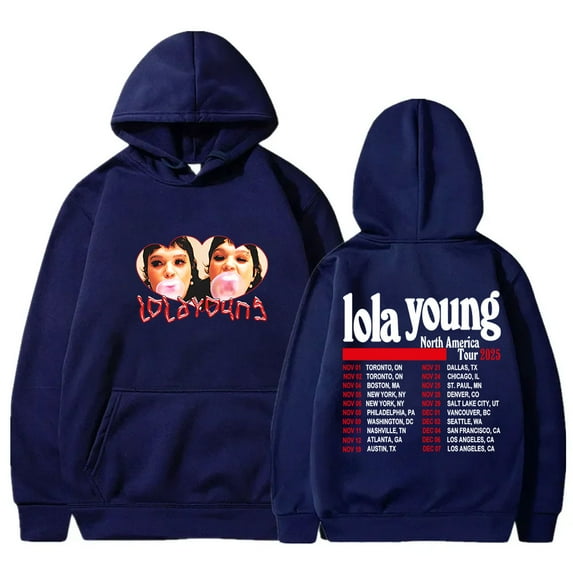 Lola Young 2025 Tour Hoodies HipHop Streetwear Women Men Long Sleeve Sweatshirts