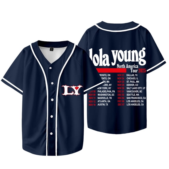 Lola Young 2025 Tour Merch Baseball Jacket Tee Women Men V-neck Short Sleeve T-Shirts
