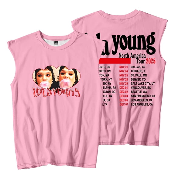 Lola Young 2025 Tour Sleeveless T-Shirts Streetwear Tee Women Men Fashion Tank Tops