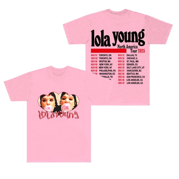 Lola Young 2025 Tour T-Shirts HipHop Streetwear Women Men Crewneck Short Sleeve Tee