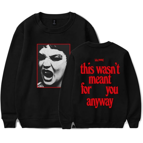 Lola Young Album Cover Crewneck Sweatshirts This Wasn't Meant For You Anyway Tour Merch Long Sleeve