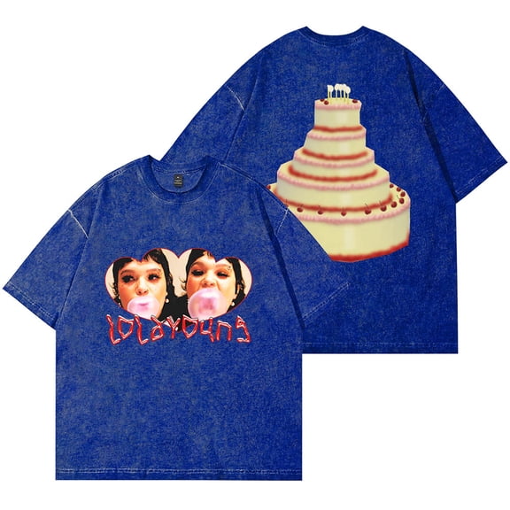 Lola Young Messy Cake Wash T-Shirts HipHop Streetwear Women Men Cotton Short Sleeve Tee