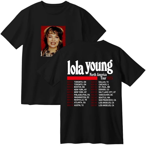 Lola Young North America Tour 2025 Merch Cotton T-Shirt Women Men Casual Crewneck Short Sleeve Tee