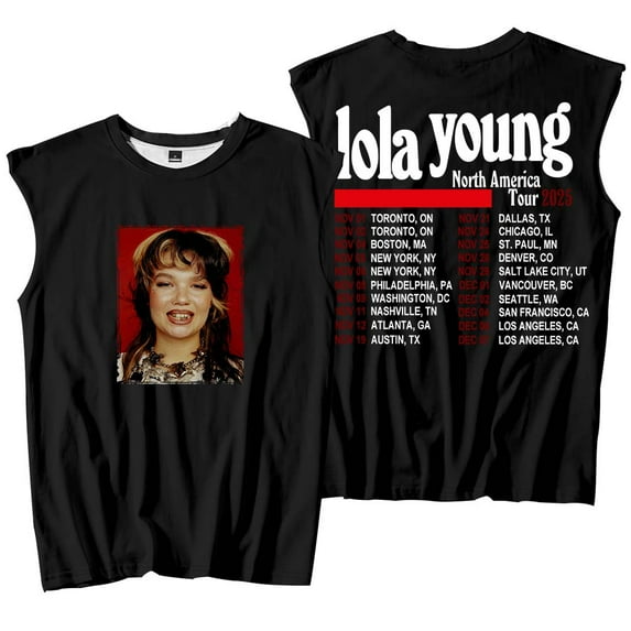 Lola Young North America Tour 2025 Merch Tank Tops Sleeveless Sport Vest Women Men Outdoor Sportwear