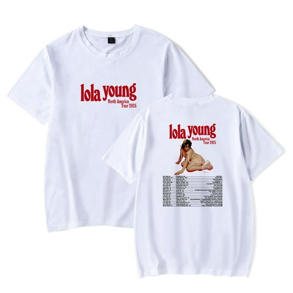 Lola Young North America Tour 2025 T-Shirt Women Men Casual Crewneck Short Sleeve Fashion Tee