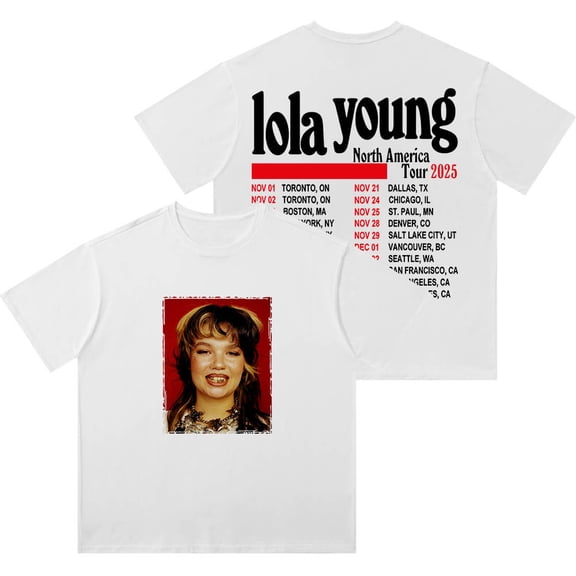 Lola Young One Thing Tour 2025 Wash T-Shirts HipHop Women Men Cotton Short Sleeve Tee
