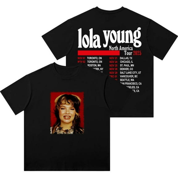Lola Young One Thing Tour 2025 Wash T-Shirts HipHop Women Men Cotton Short Sleeve Tee