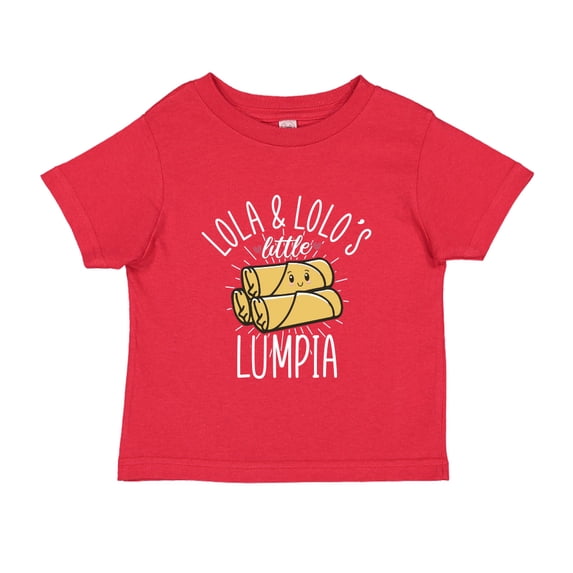 Lola and Lolo's Little Lumpia Toddler T-Shirt 3T Red