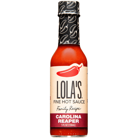 Lola's Fine Hot Sauce Carolina Reaper Signature Family Recipe All-Natural Gluten-Free Keto 5 Fl Oz