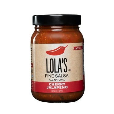 Lola's Fine Hot Sauce - Cherry Jalapeno Salsa | All-Natural, Gluten Free, Non-GMO, Plant-Based, Keto, Low Sodium | Created with the freshest Cherries and Jalapenos