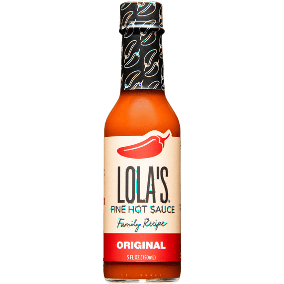 Lola's Fine Hot Sauce - Original Recipe 5oz. (All Natural,Gluten Free,Vegan,Kosher,Keto Friendly)