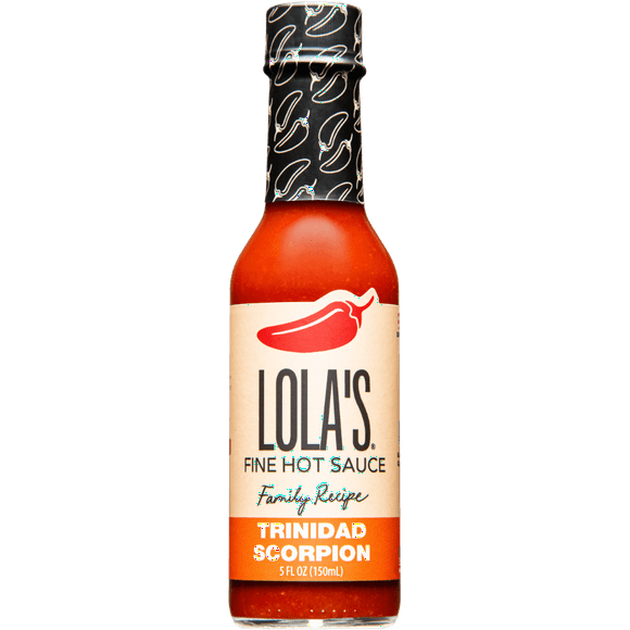 Lola's Fine Hot Sauce - Trinidad Scorpion 5 fl oz (All Natural, Gluten Free , Vegan & Keto Diet Friendly)