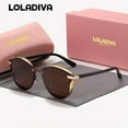 thumbnail image 1 of LolaDiva Unisex Fashion Cat-eye Frame Polarized Sunglasses Outdoor Activities Dressing Driving Sunglasses, 1 of 4