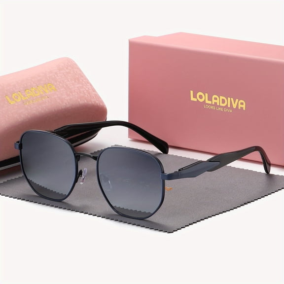 LolaDiva Unisex Modern Vintage Full Frame Sunglasses Exercise Square Frame Sunglasses UV400
