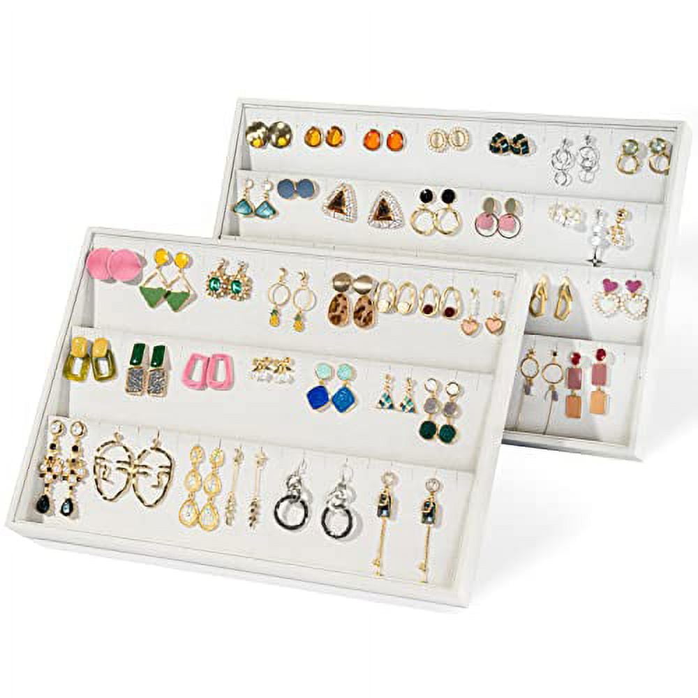 Lolalet Earring Tray Display Earring Holder, Stackable Jewelry Drawer