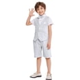 thumbnail image 1 of Lolanta Boys Summer Wedding Ring Bearer Suit Vest & Shorts Set, 4 Pieces (Boy's), 1 of 5