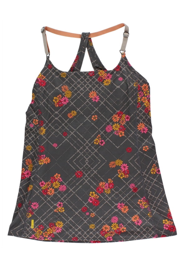 Womens Lacey Tank Top Grey Xs, Color: Grey/Multi Color