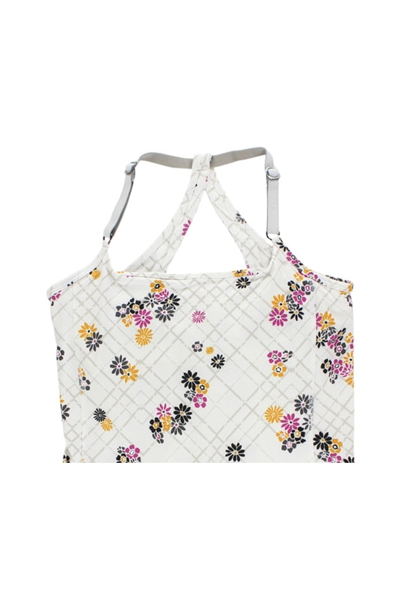 Womens Lacey Tank Top White S, Color: White/Multi Color