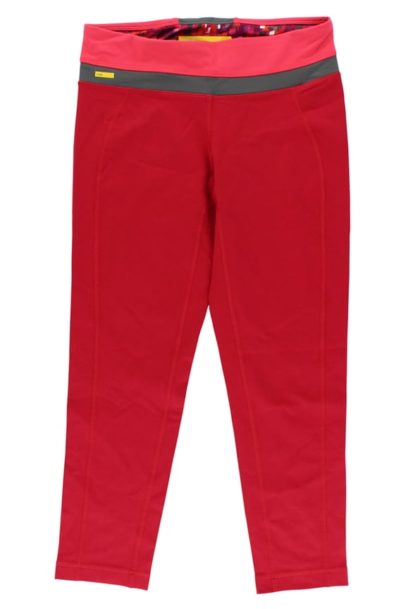 Womens Motion Crop Tights Red