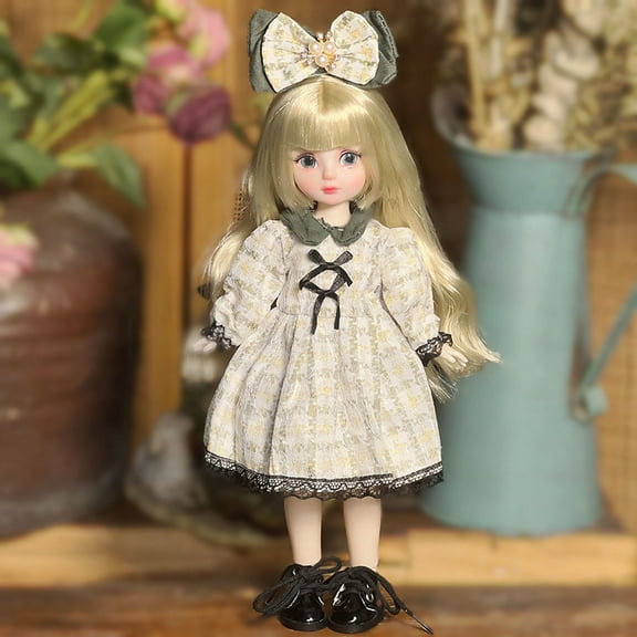 Loli Doll Dress-Up Complete Set With 20 Joints And Hand-Painted Lip Makeup, 30Cm Articulated Body For Flexible Poses From Head To Toe, Ideal For Collectors Hobbyists And